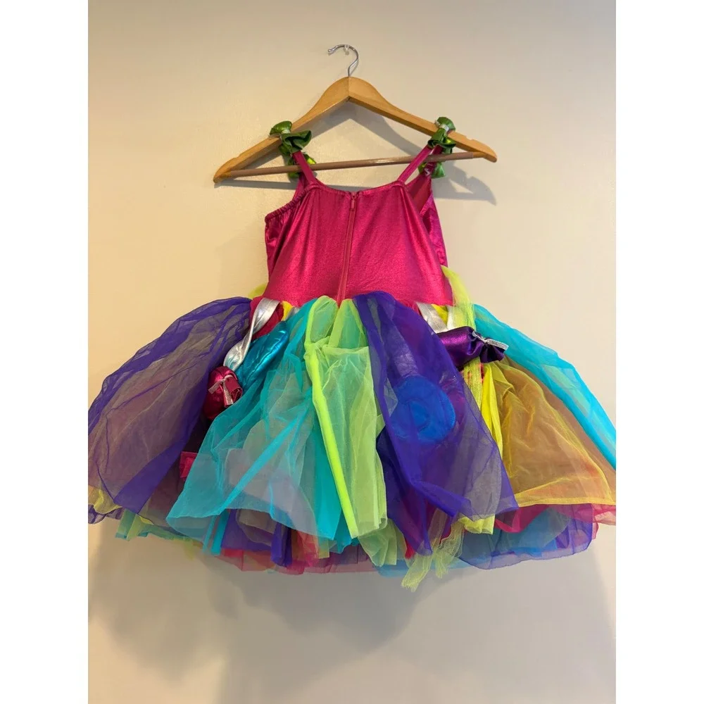 Girls Chasing Fireflies Candy Land Lollipop Tutu Halloween Costume Dress Sz 7/8